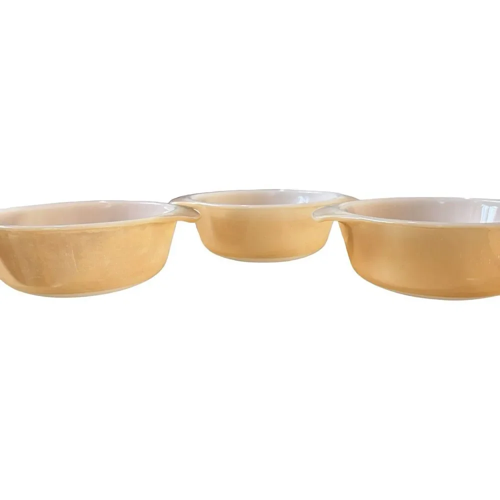 Peach Luster Bowl Set Of 5‎ Fire King Handled Soup Cereal Vintage Anchor Hocking
